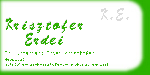 krisztofer erdei business card